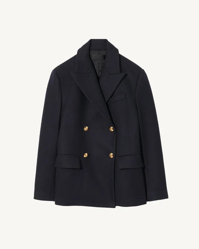 Nili Lotan VIANNEY COAT Dark Navy Women Coats and Outerwear