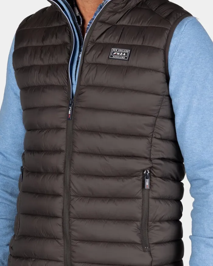 NZA New Zealand Auckland Jackets Brown Padded Vest 8211 Mud 8211 Men NZA New Zealand Auckland Jackets Brown Padded Vest 8211 Mud 8211 Men