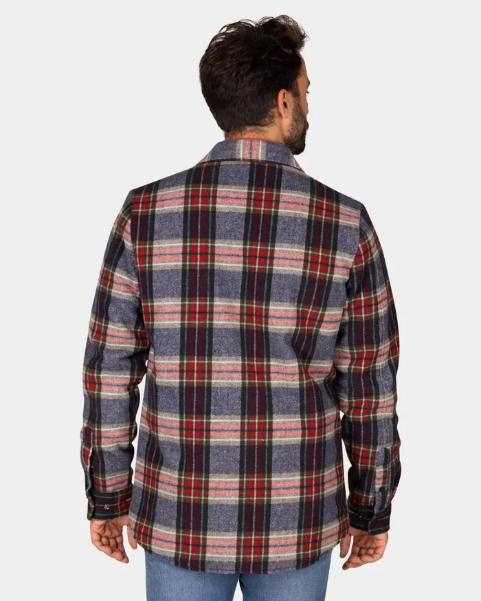 NZA New Zealand Auckland Knitwear GrayGreenRed Checkered Flannel Padded Shirt 8211 Winter Navy 8211 Men NZA New Zealand Auckland Knitwear GrayGreenRed Checkered Flannel Padded Shirt 8211 Winter Navy 8211 Men