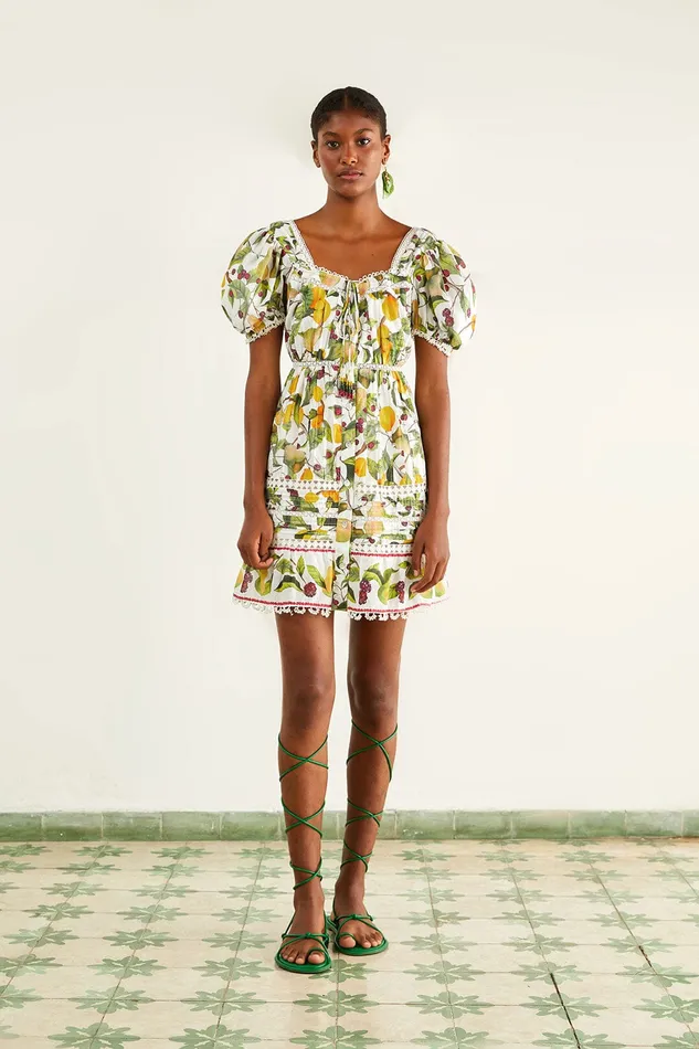 OffWhite Fruit Orchard Mini Dress Women Farm Rio Mini Dresses