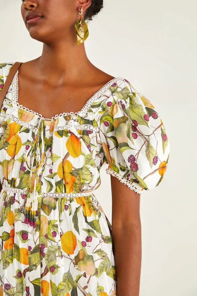 OffWhite Fruit Orchard Mini Dress Women Farm Rio Mini Dresses