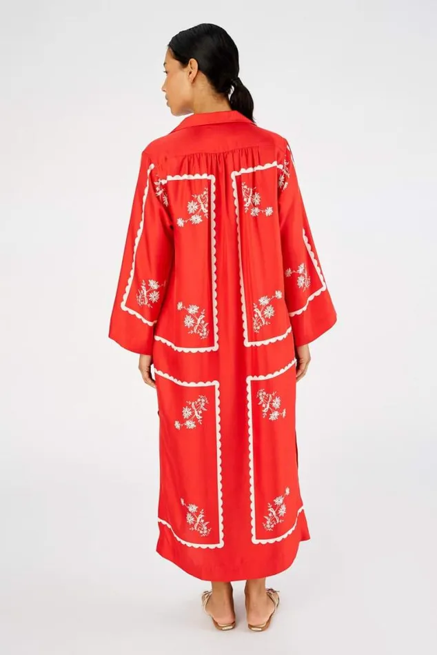Oroton Dresses Daisy Print Dress Poppy 8211 Women