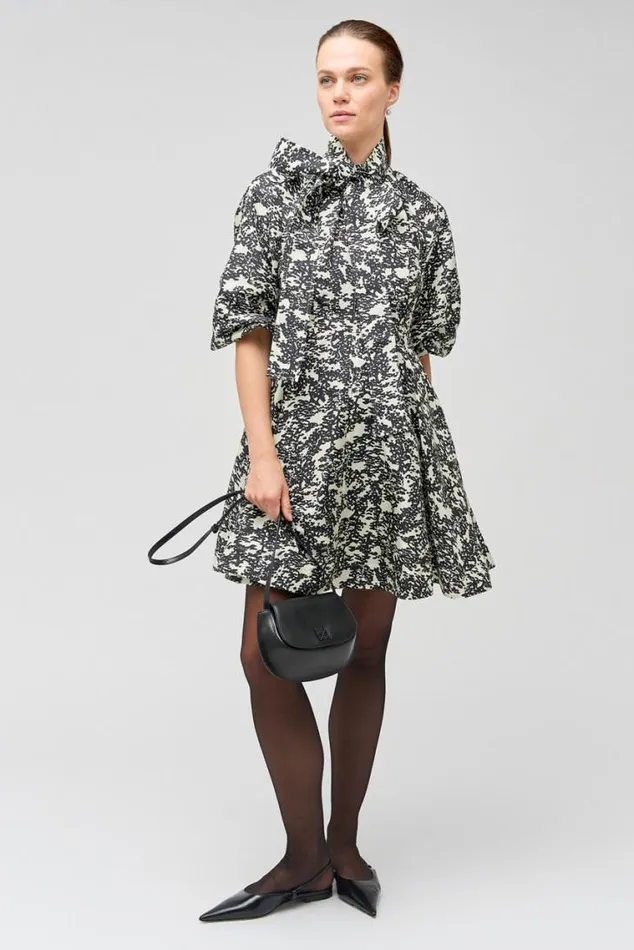 Oroton Dresses Juniper Print Short Dress Black 8211 Women