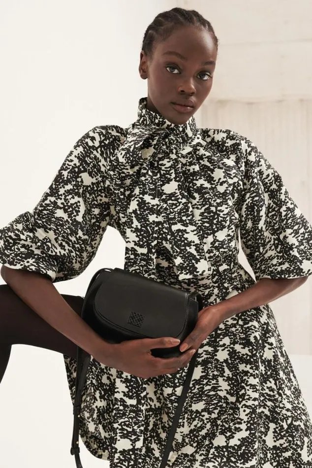 Oroton Dresses Juniper Print Short Dress Black 8211 Women