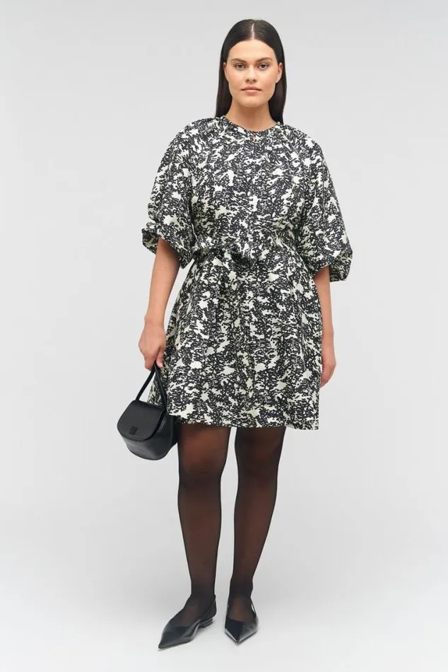 Oroton Dresses Juniper Print Short Dress Black 8211 Women