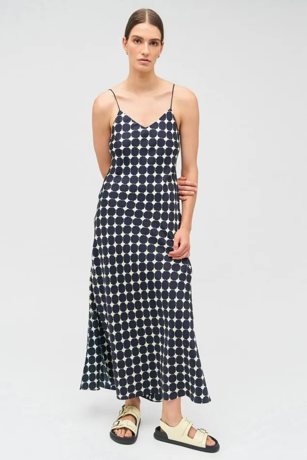 Oroton Dresses Penny Flower Slip Dress North Sea 8211 Women