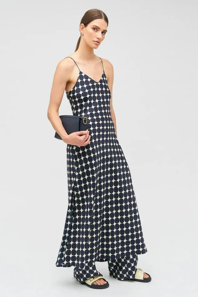 Oroton Dresses Penny Flower Slip Dress North Sea 8211 Women