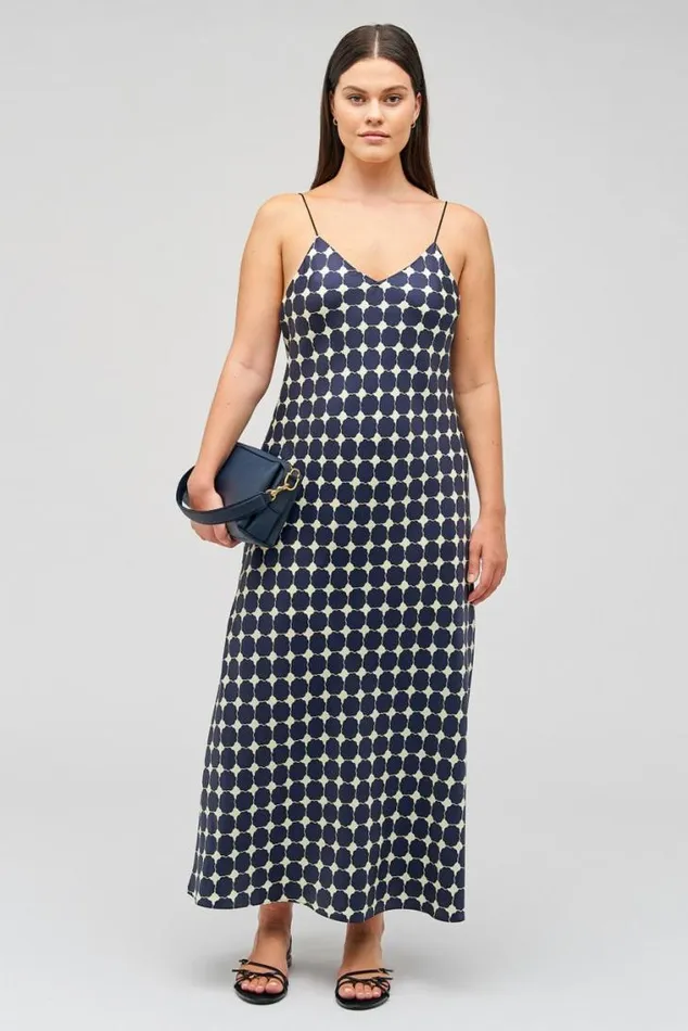 Oroton Dresses Penny Flower Slip Dress North Sea 8211 Women