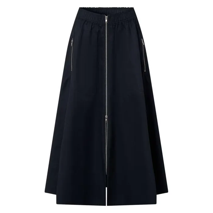 Oroton Skirts Zip Utility Midi Skirt North Sea 8211 Women