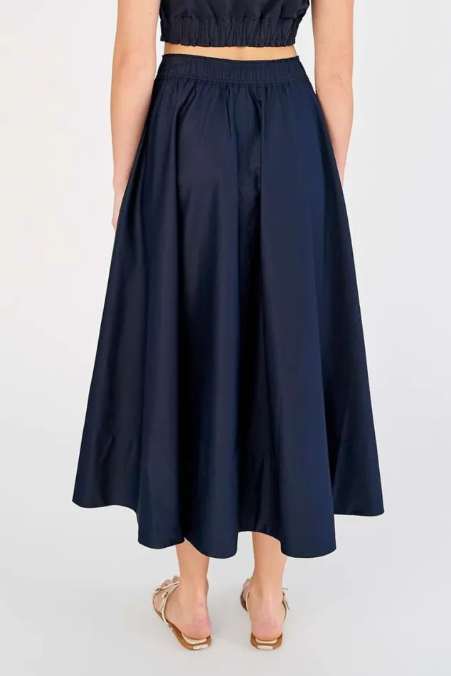 Oroton Skirts Zip Utility Midi Skirt North Sea 8211 Women