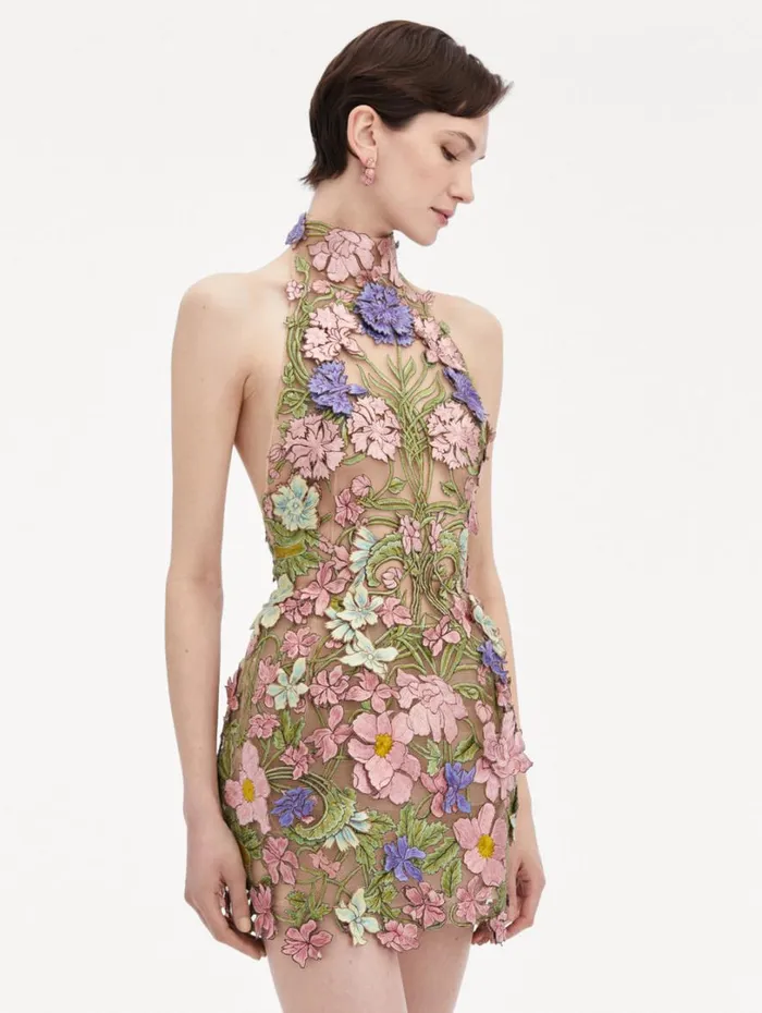 Oscar De La Renta Art Nouveau Threadwork Cocktail Dress Multi Women Dresses Oscar De La Renta Art Nouveau Threadwork Cocktail Dress Multi Women Dresses