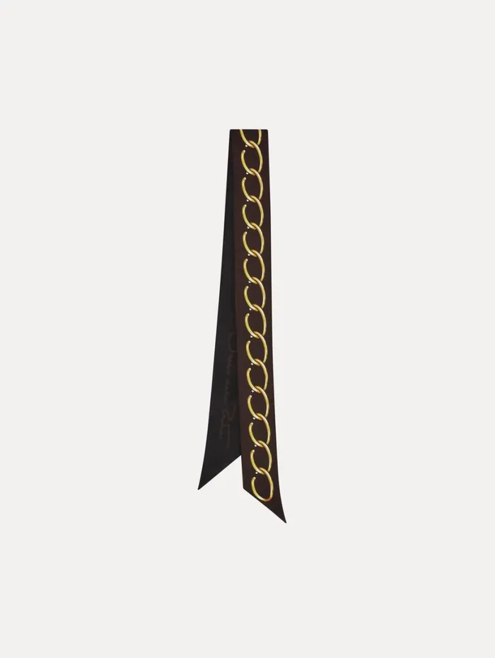 Oscar De La Renta Oscar ChainLink Scarf Cafe Gold Women Scarves