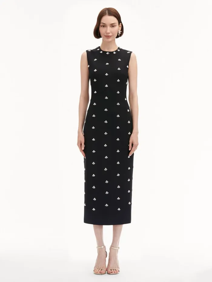 Oscar De La Renta Pearl Cabochon Cocktail Dress Black Women Dresses Oscar De La Renta Pearl Cabochon Cocktail Dress Black Women Dresses