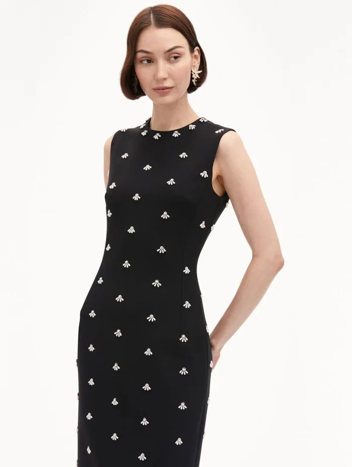Oscar De La Renta Pearl Cabochon Cocktail Dress Black Women Dresses Oscar De La Renta Pearl Cabochon Cocktail Dress Black Women Dresses