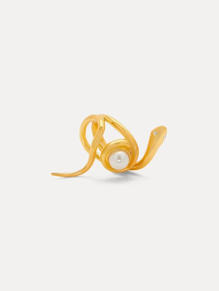 Oscar De La Renta Pearl Snake Ring Pearl Women Rings