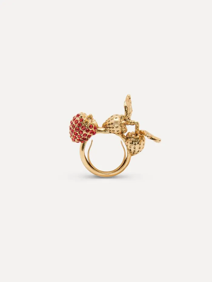 Oscar De La Renta Strawberry Ring Red Women Rings