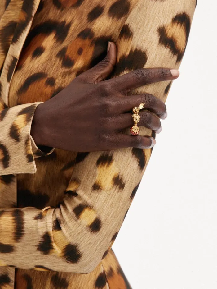 Oscar De La Renta Strawberry Ring Red Women Rings Oscar De La Renta Strawberry Ring Red Women Rings
