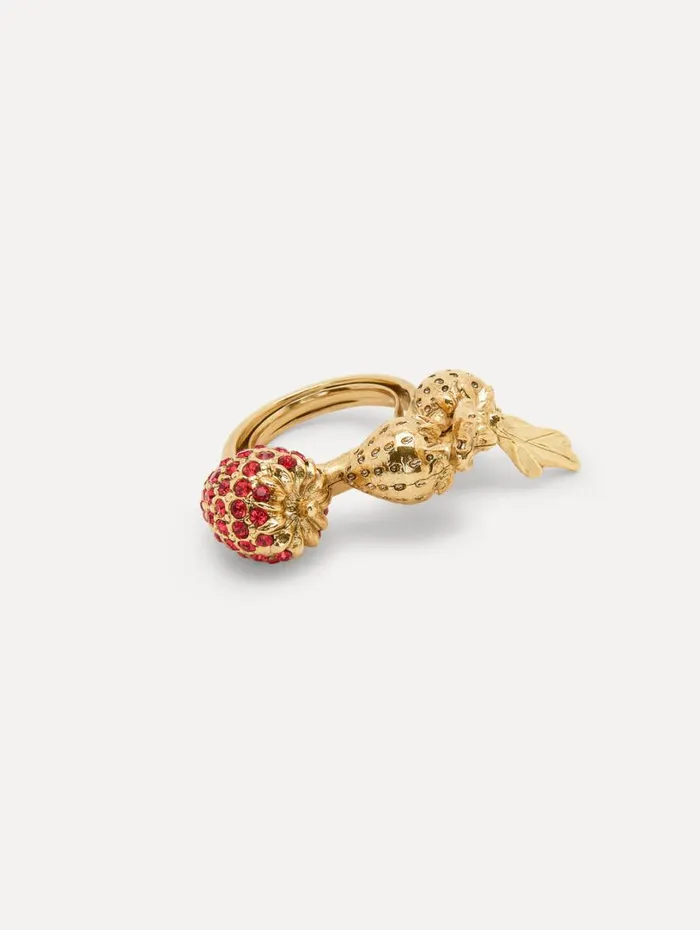 Oscar De La Renta Strawberry Ring Red Women Rings Oscar De La Renta Strawberry Ring Red Women Rings