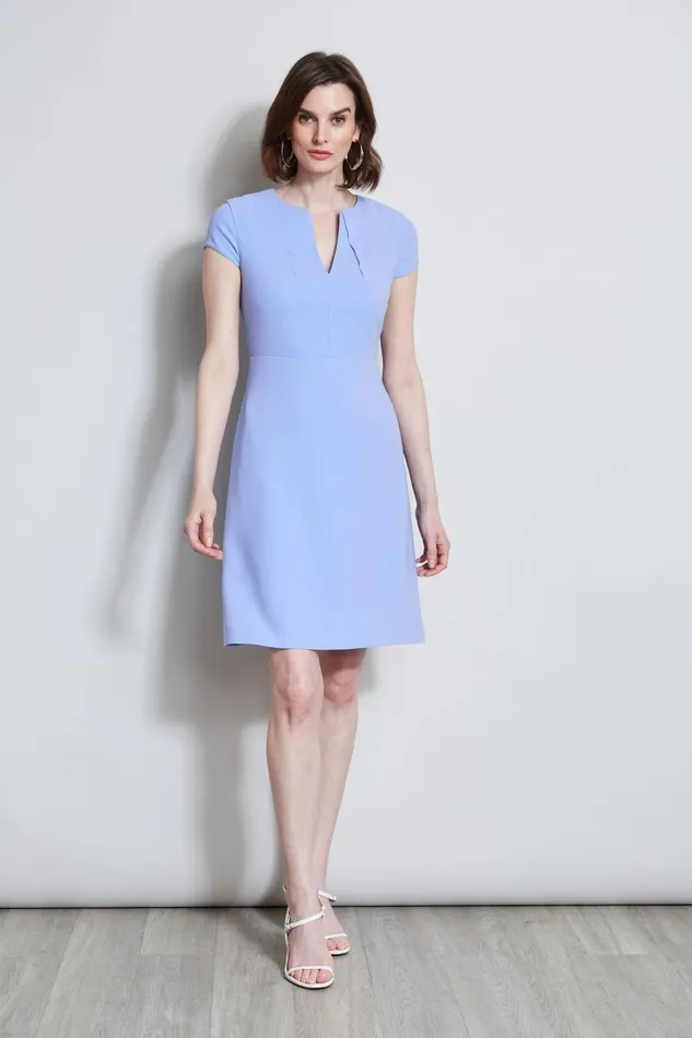 Outlet 8211 Women Dresses and Jumpsuits Elie Tahari Short Sleeve Dart Dress Horizon Blue Outlet 8211 Women Dresses and Jumpsuits Elie Tahari Short Sleeve Dart Dress Horizon Blue