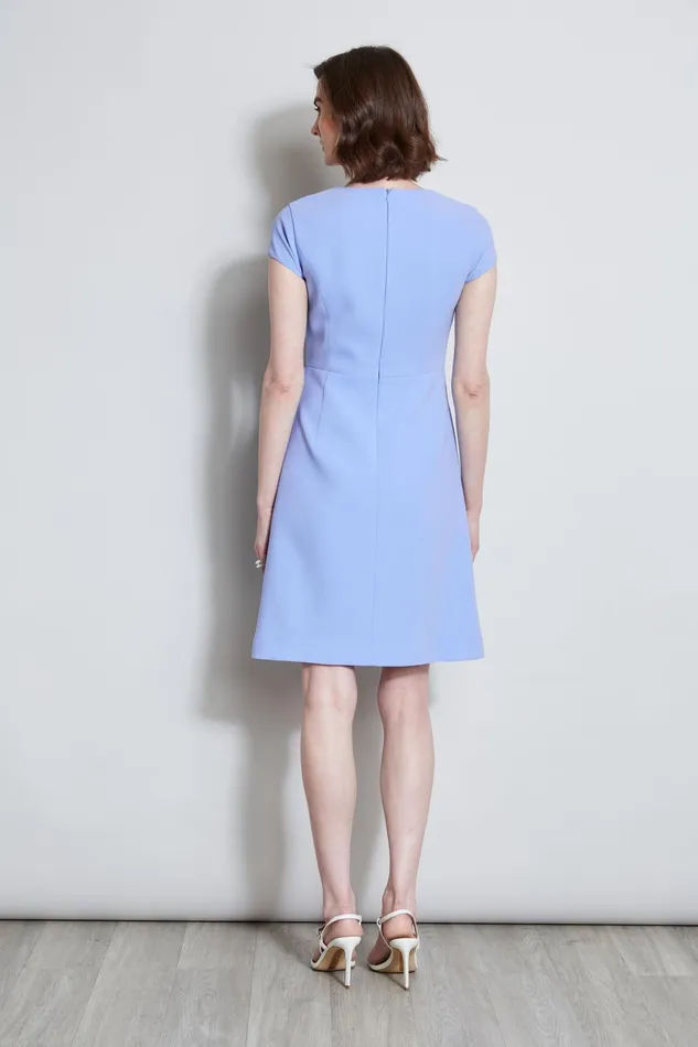 Outlet 8211 Women Dresses and Jumpsuits Elie Tahari Short Sleeve Dart Dress Horizon Blue