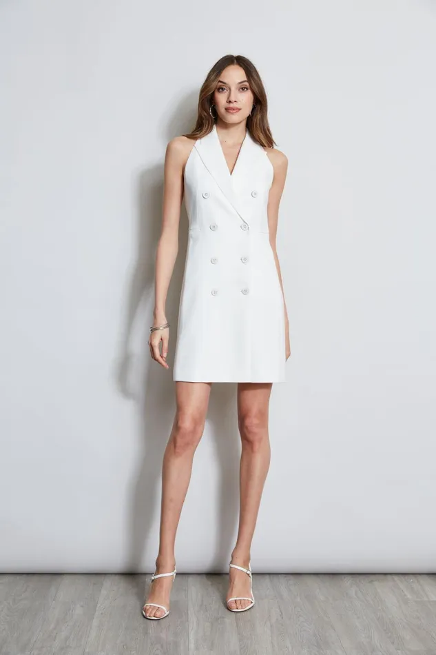 Outlet 8211 Women Dresses and Jumpsuits Elie Tahari Sleeveless Double Breasted Blazer Dress Foam Outlet 8211 Women Dresses and Jumpsuits Elie Tahari Sleeveless Double Breasted Blazer Dress Foam
