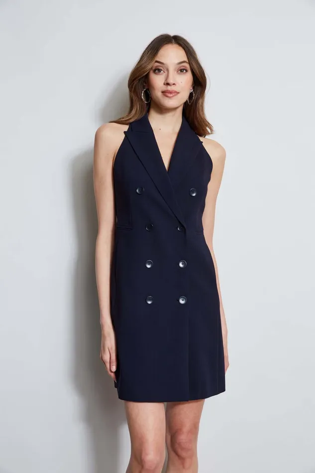 Outlet 8211 Women Dresses and Jumpsuits Elie Tahari Sleeveless Double Breasted Blazer Dress Stargazer