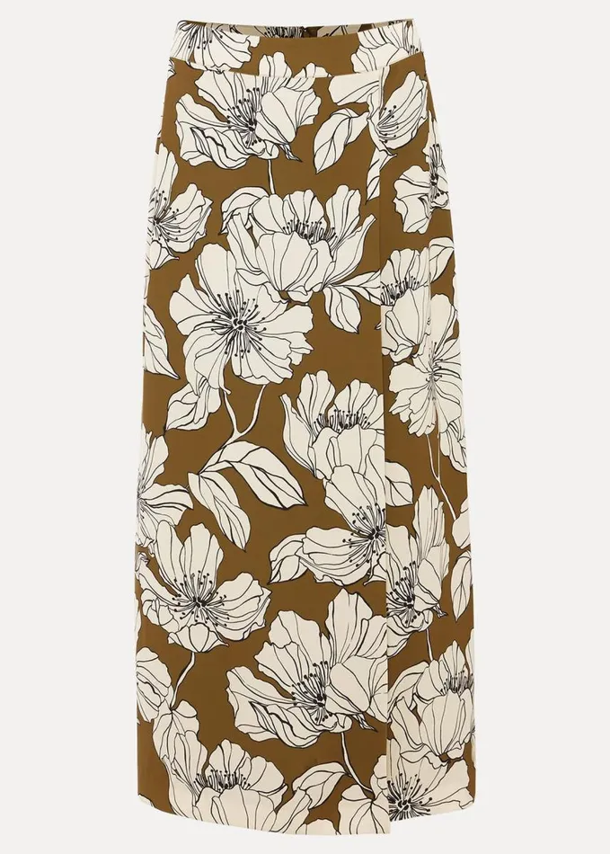 Phase Eight Amalia Floral Midi Skirt Green Women Skirts