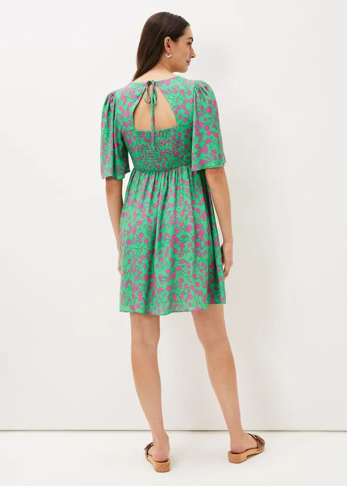 Phase Eight Ayesha Floral Swing Dress Pinkgreen Women Dresses