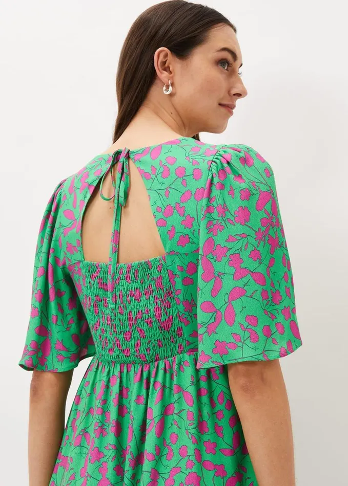 Phase Eight Ayesha Floral Swing Dress Pinkgreen Women Dresses