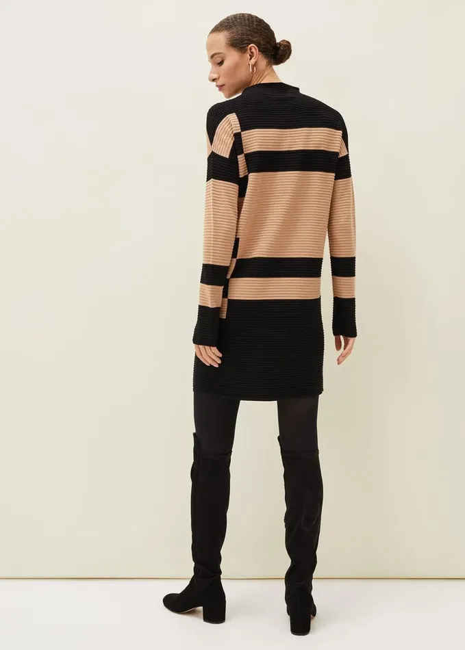 Phase Eight Azera Colourblock Textured Knit Dress Camelblack Women Dresses