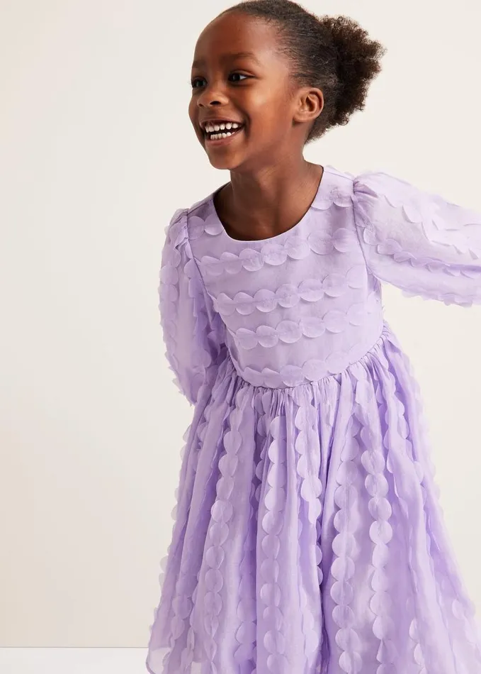 Phase Eight Bailey Textured Smock Dress Purple Women Childrenswear