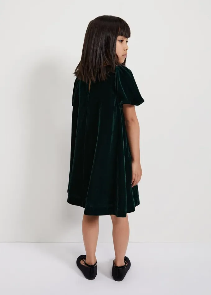 Phase Eight Beatrice Dark Green Velvet Swing Dress Dark Green Women Childrenswear