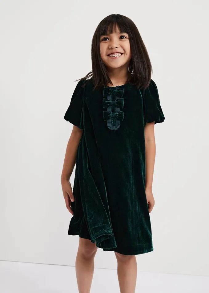 Phase Eight Beatrice Dark Green Velvet Swing Dress Dark Green Women Childrenswear