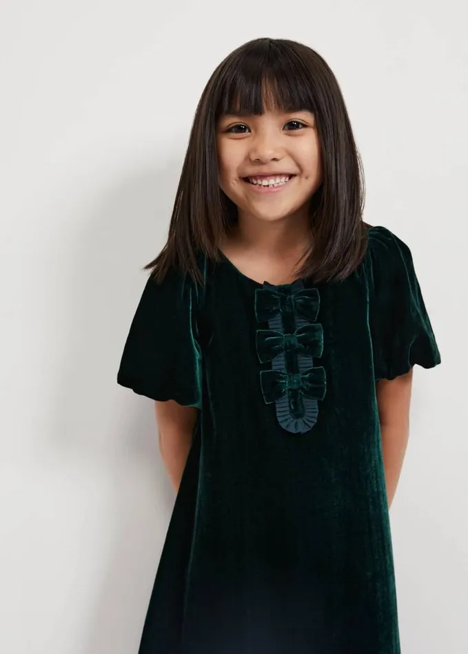 Phase Eight Beatrice Dark Green Velvet Swing Dress Dark Green Women Childrenswear