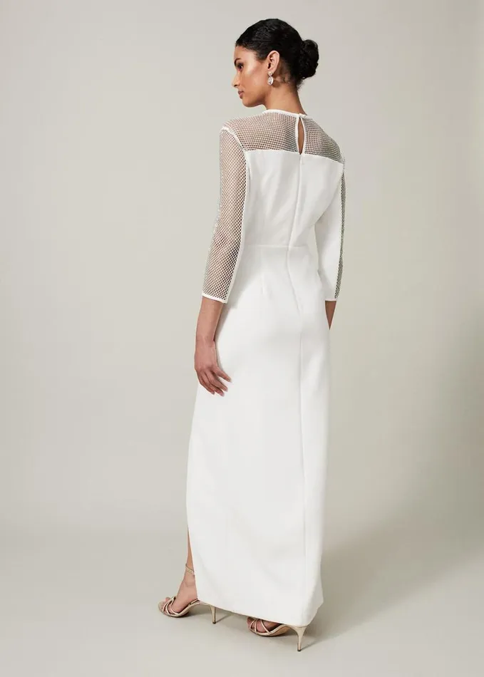 Phase Eight Belle Embellished Maxi Dress Ivory Women Dresses