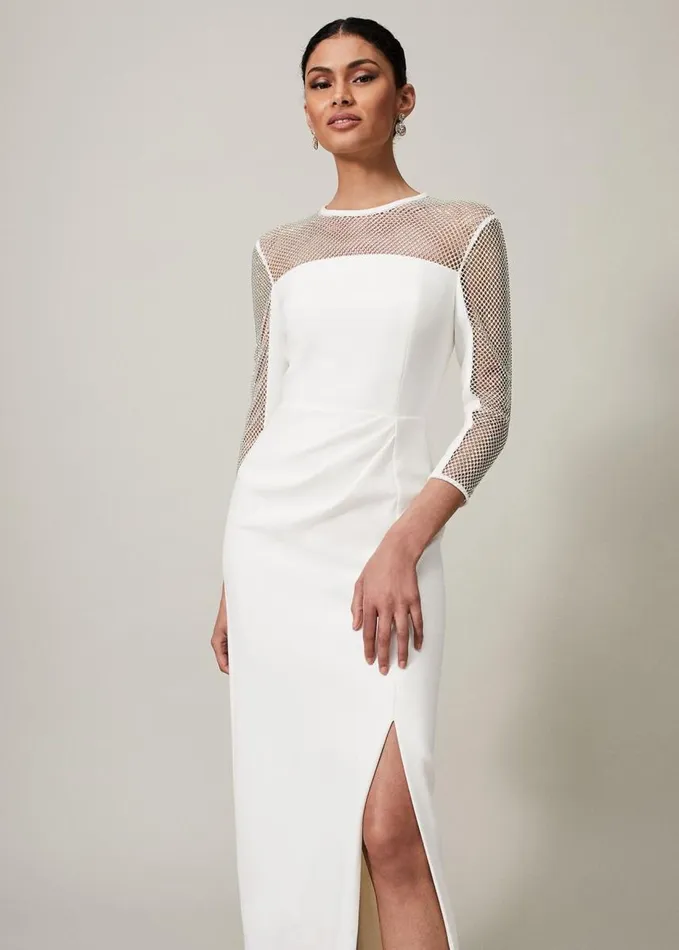 Phase Eight Belle Embellished Maxi Dress Ivory Women Dresses
