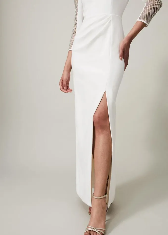 Phase Eight Belle Embellished Maxi Dress Ivory Women Dresses
