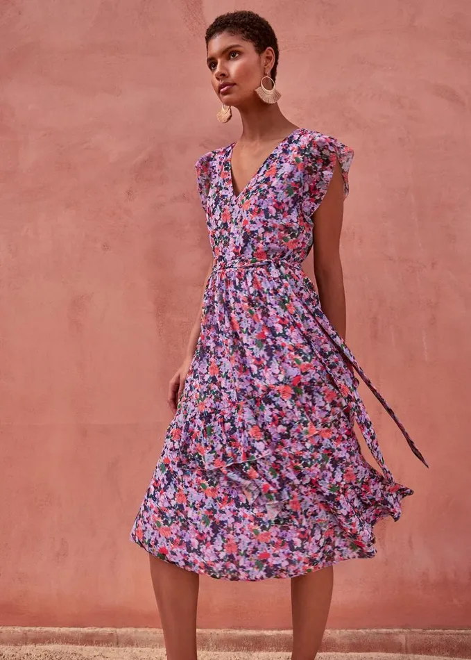 Phase Eight Breesha Floral Midi Dress Multicoloured Women Dresses