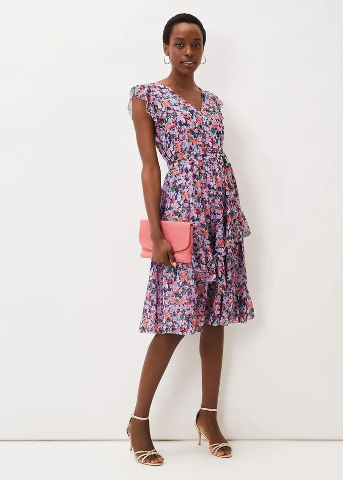 Phase Eight Breesha Floral Midi Dress Multicoloured Women Dresses