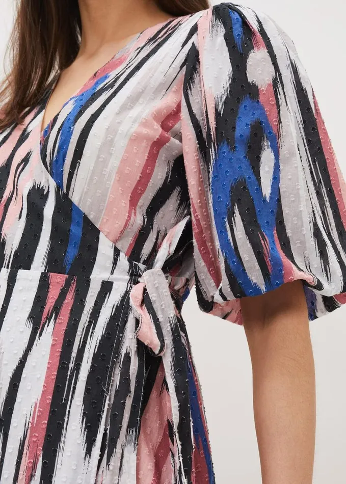 Phase Eight Caityln Cotton Wrap Midi Dress Multicoloured Women Dresses