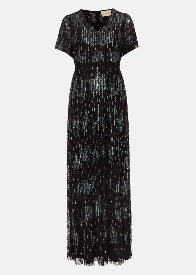 Phase Eight Clarabelle Sequin Embelished Maxi Dress Blackmulti Women Dresses