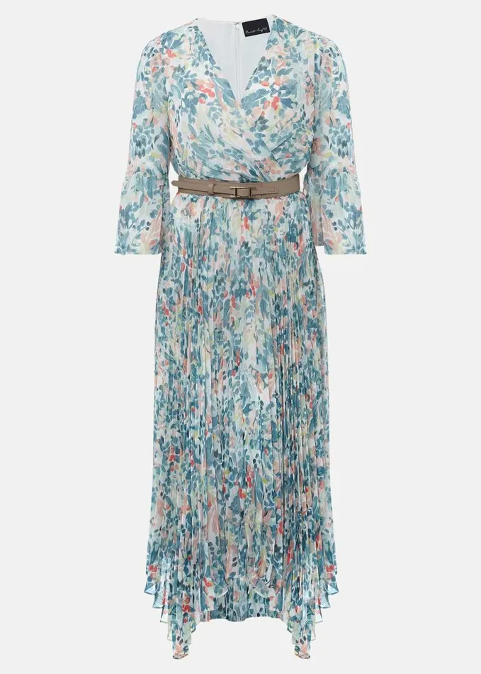 Phase Eight Dani Floral Pleated Midi Dress Multicoloured Women Dresses