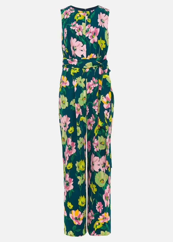 Phase Eight Effie Printed Jumpsuit Tealmulti Women Dresses