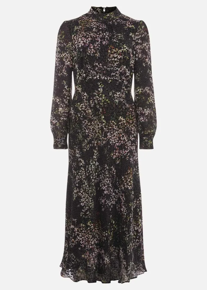 Phase Eight Elinore Printed Burnout Dress Blackmulti Women Dresses
