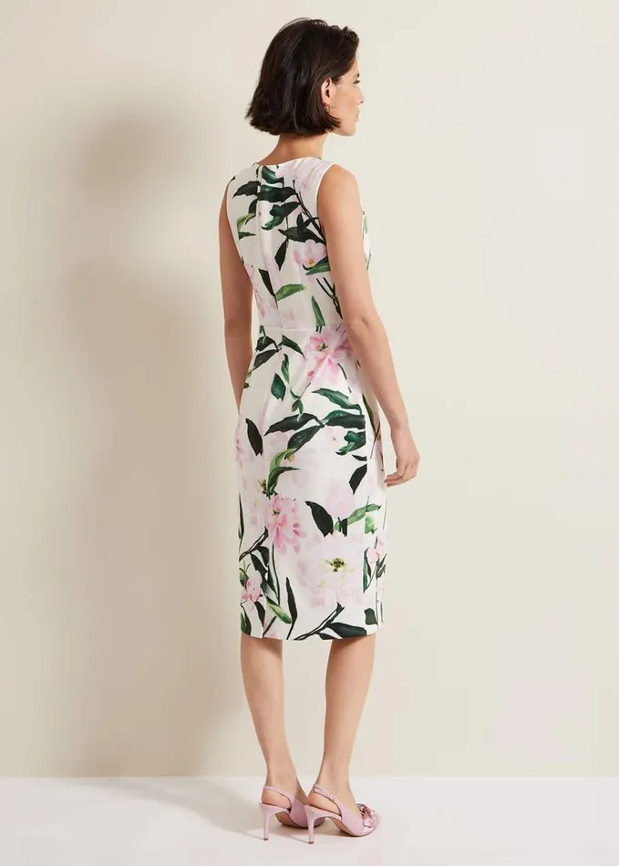 Phase Eight Elsa Floral Scuba Midi Dress Multicoloured Women Dresses