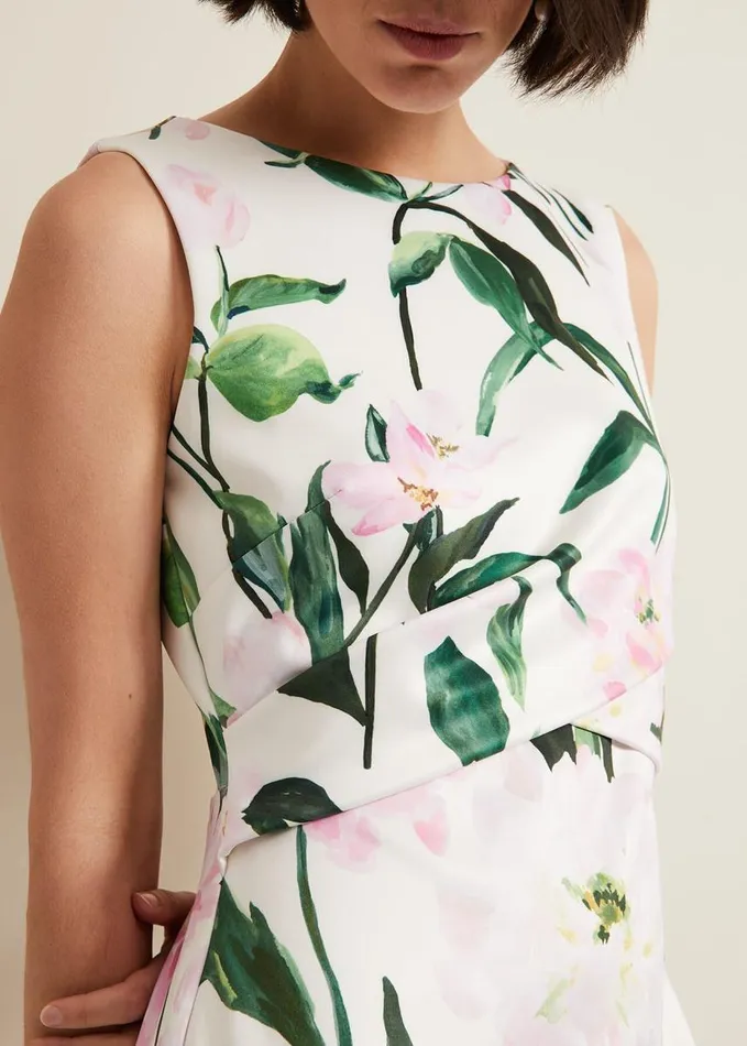Phase Eight Elsa Floral Scuba Midi Dress Multicoloured Women Dresses