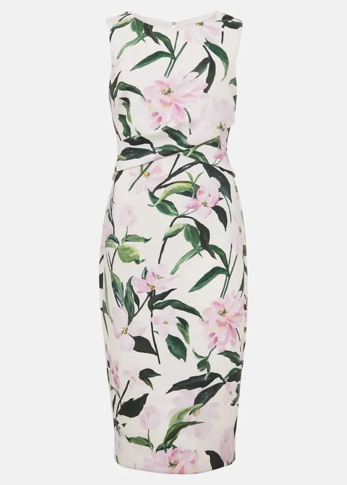 Phase Eight Elsa Floral Scuba Midi Dress Multicoloured Women Dresses