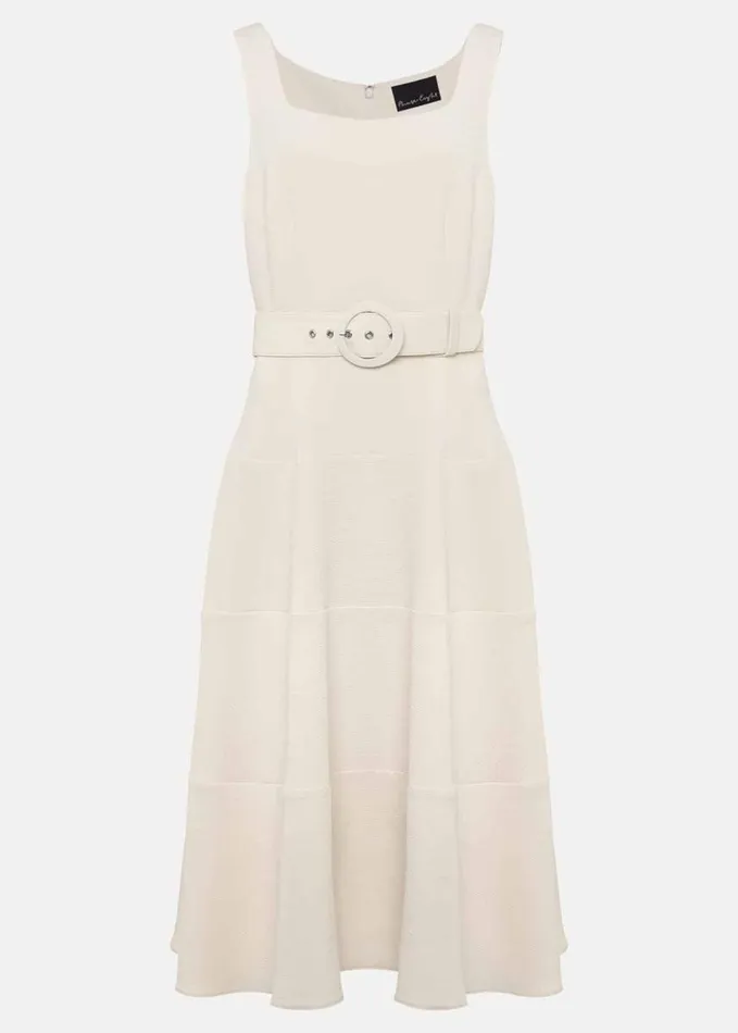 Phase Eight Ethel Fit And Flare Dress Cream Women Dresses