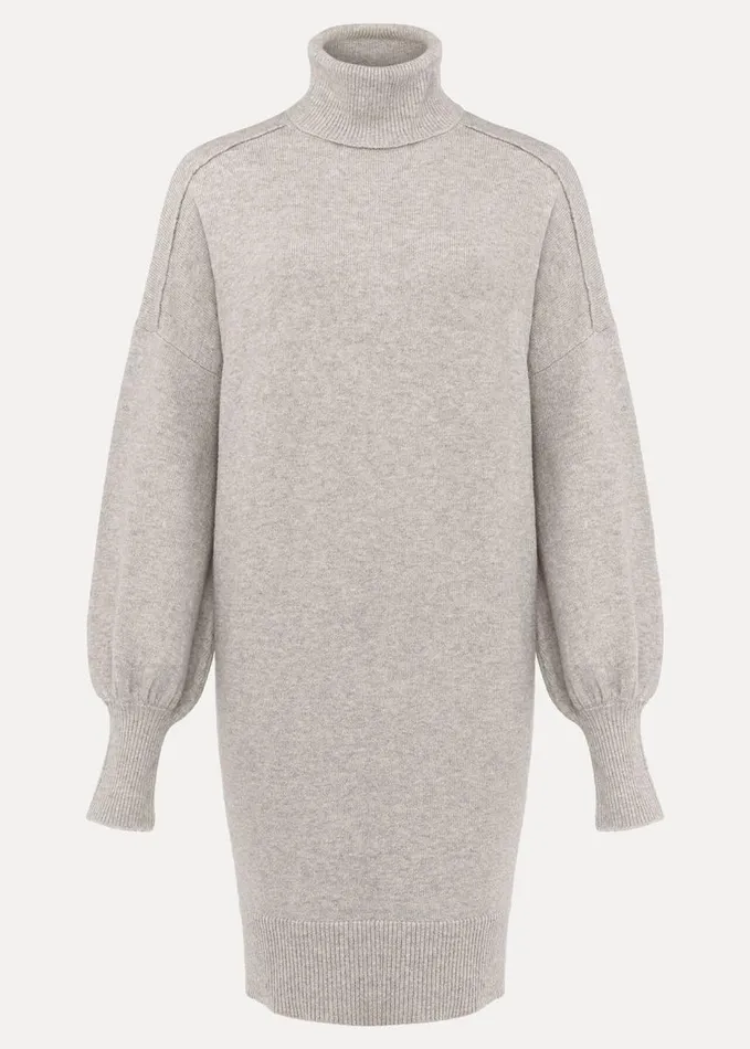 Phase Eight Eveleen Knit Dress Pale Grey Women Knitwear