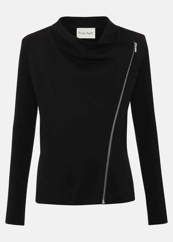 Phase Eight Frankie Knit Jacket Black Women Knitwear